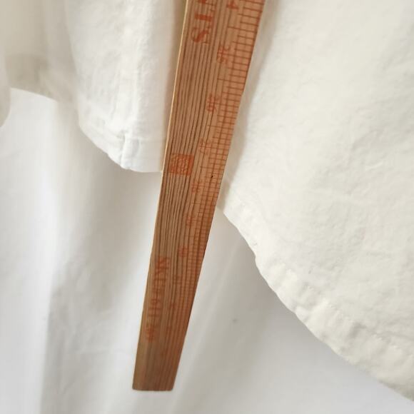 Choosy flared white pants 10 crochet detail pockets NWT cotton resort boho - Picture 8 of 9